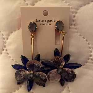 Women’s Kate Spade New York Blooming Brilliant Flower Earrings, Blue & Gold